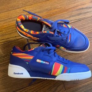 Reebok Classic Workout Plus CN7475 Blue Running Shoes Sneakers Size 7